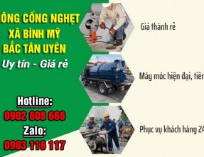 Thông Cống Nghẹt Xã Bình Mỹ Bắc Tân Uyên ✓ Chuyên Nghiệp Nhất - Uy Tín Nhất