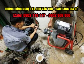 Thông tắc cống nghẹt, nạo vét hố ga tại xã Trừ Văn Thố với giá ưu đãi nhất